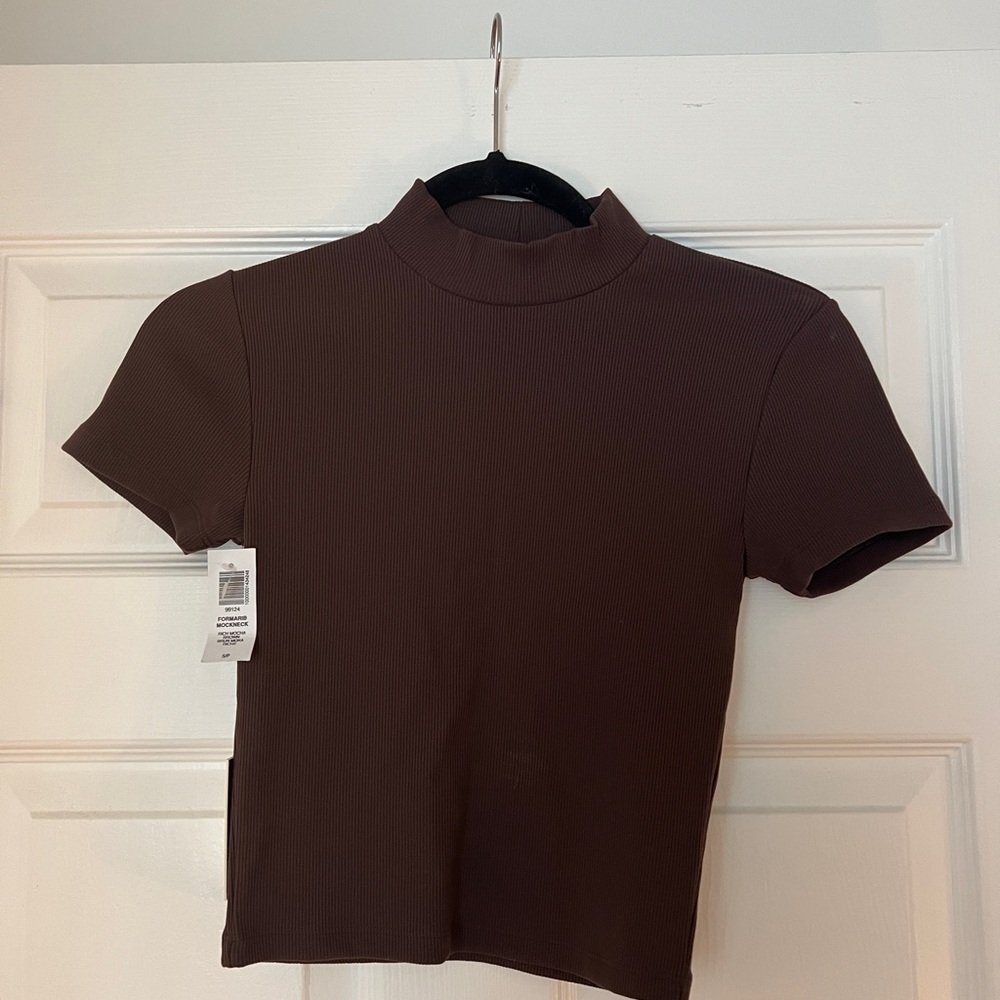 Babaton Formarib Mockneck T-shirt Rich Mocha Brown